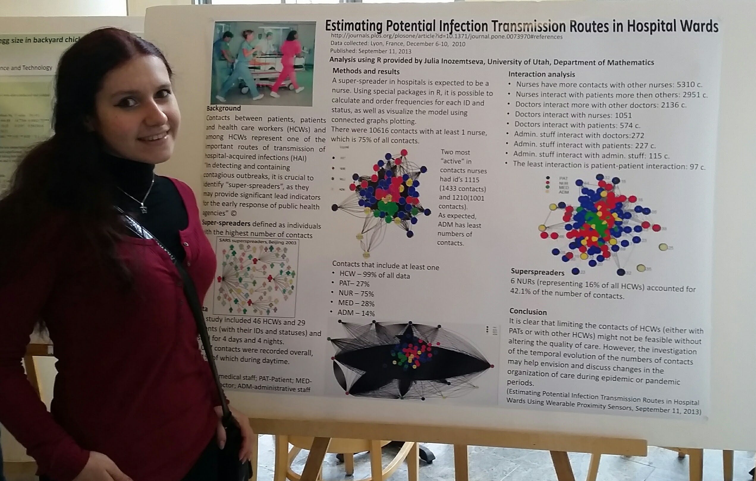 Poster on modeling potential infection transmission in hospital using system of differential equations and data