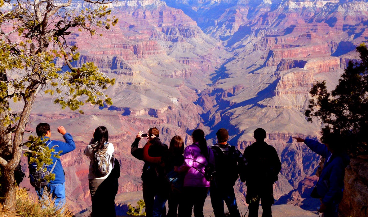 Students in Geology 301 on the Trail of Time at Grand Canyon National Park.