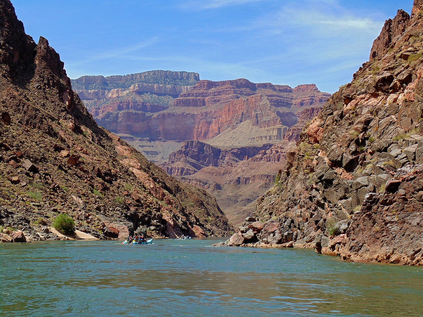 Geological research expedition on the Colorado River in Grand Canyon National Park, Arizona.