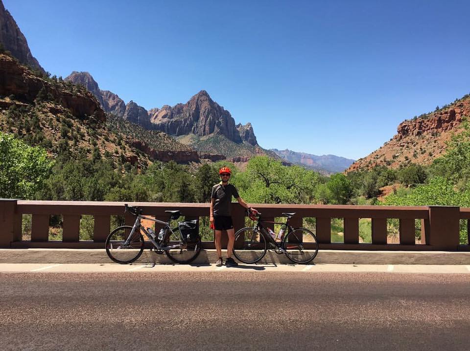 Cycling at Zion National Park in Utah