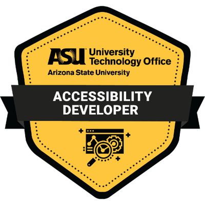 Accessibility Developer course completion badge