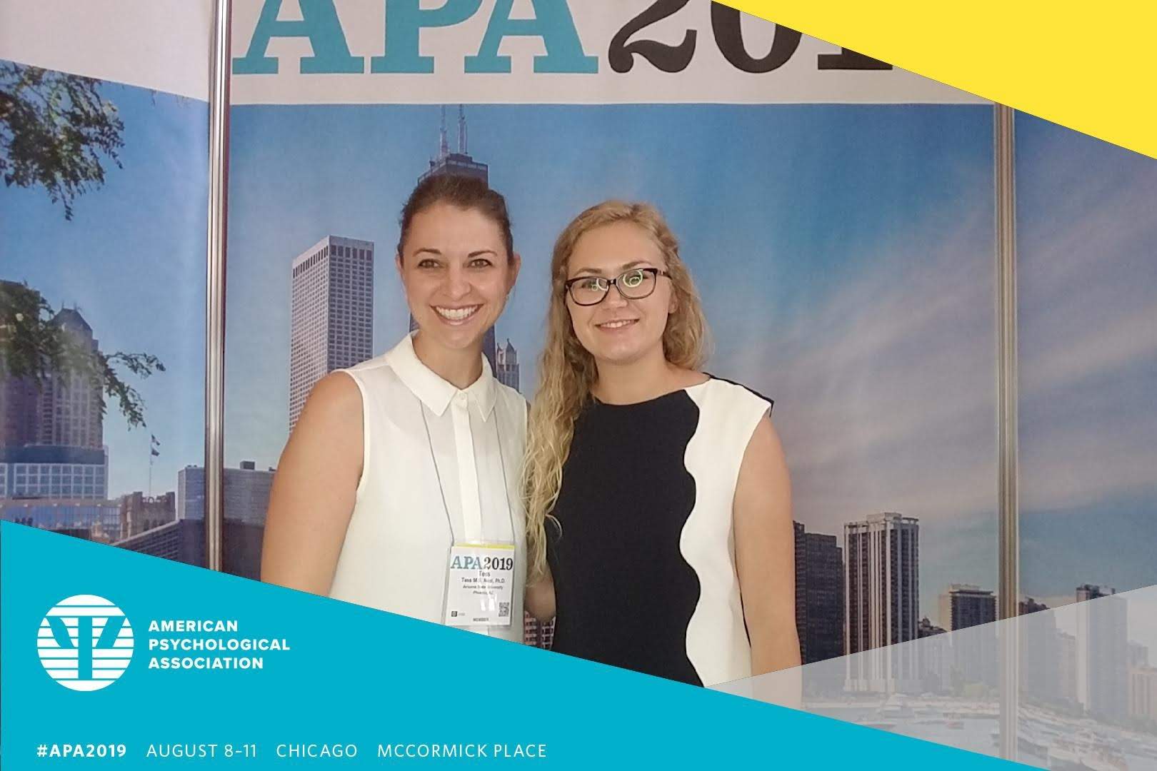 Graduate student Emily Line with Tess Neal at APA Conference 2019