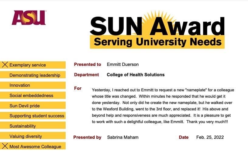 Sun Award