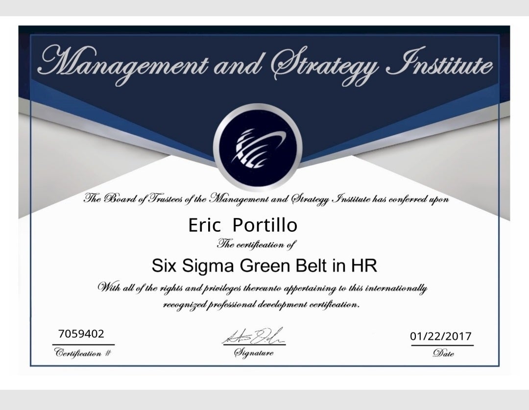 Six Sigma Green Belt HR