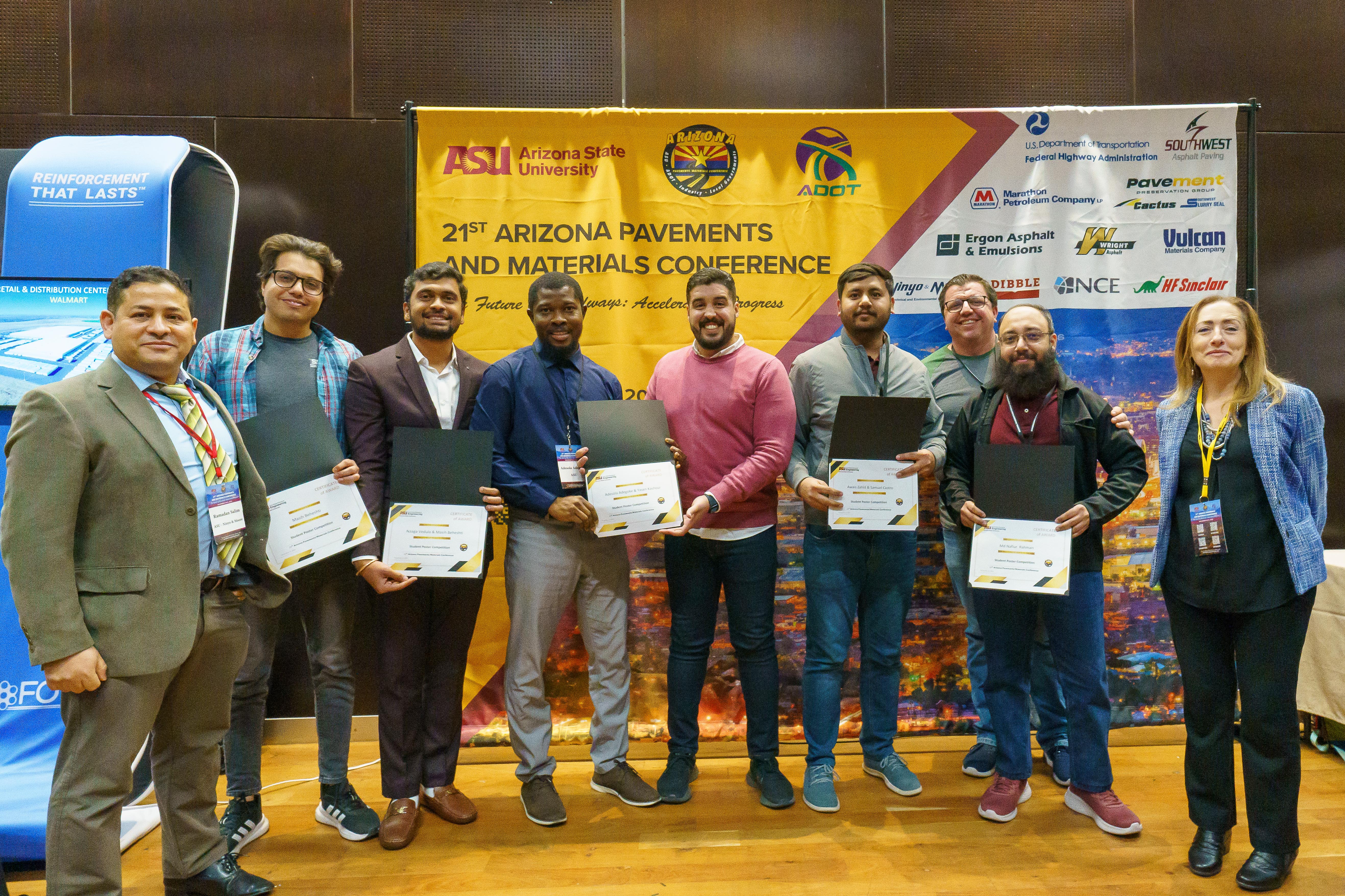 1st Prize in the Poster competition at Arizona Pavement Conference  