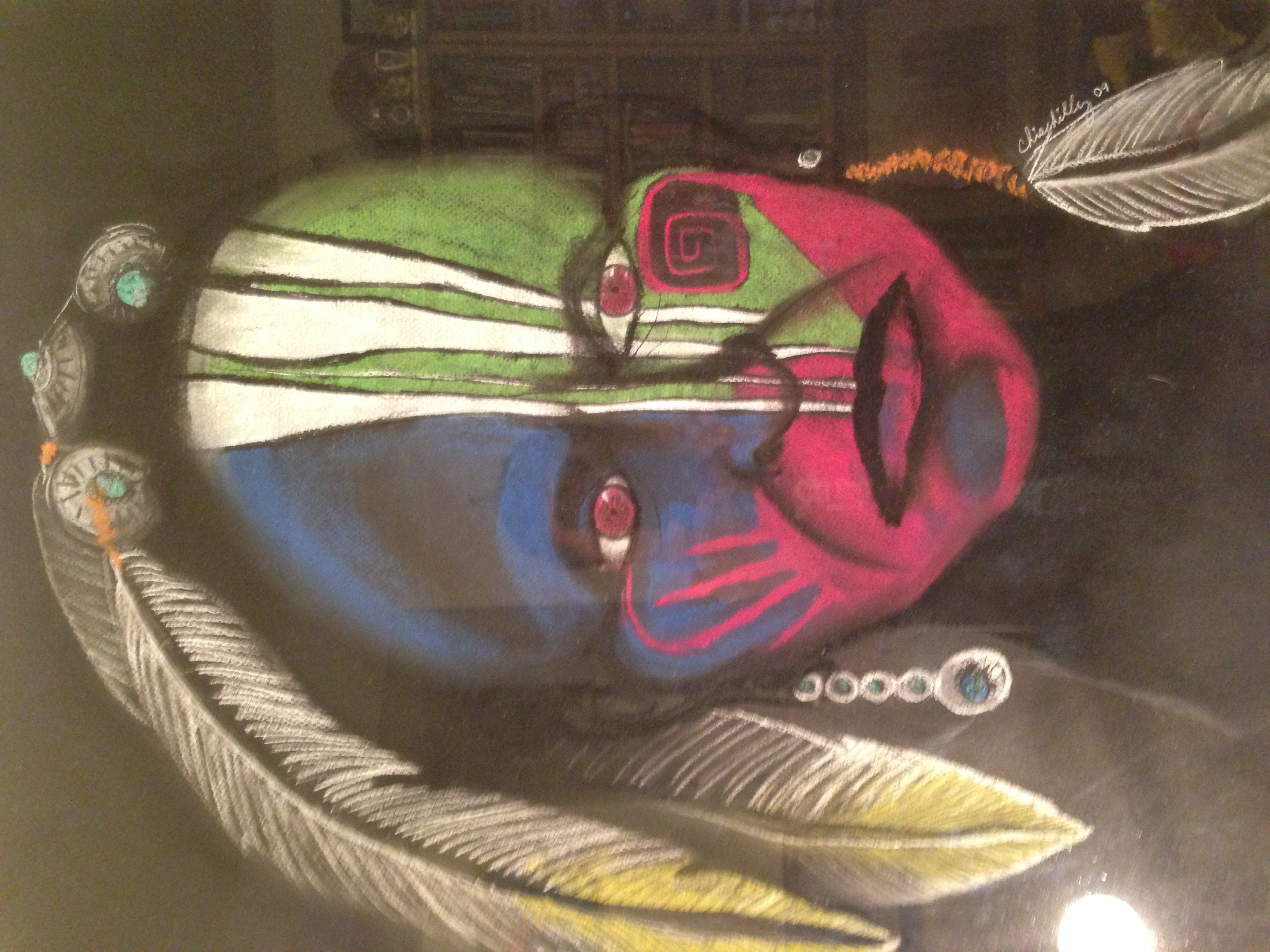 This was a fast 2 hour spirit drawing of my inner warrior