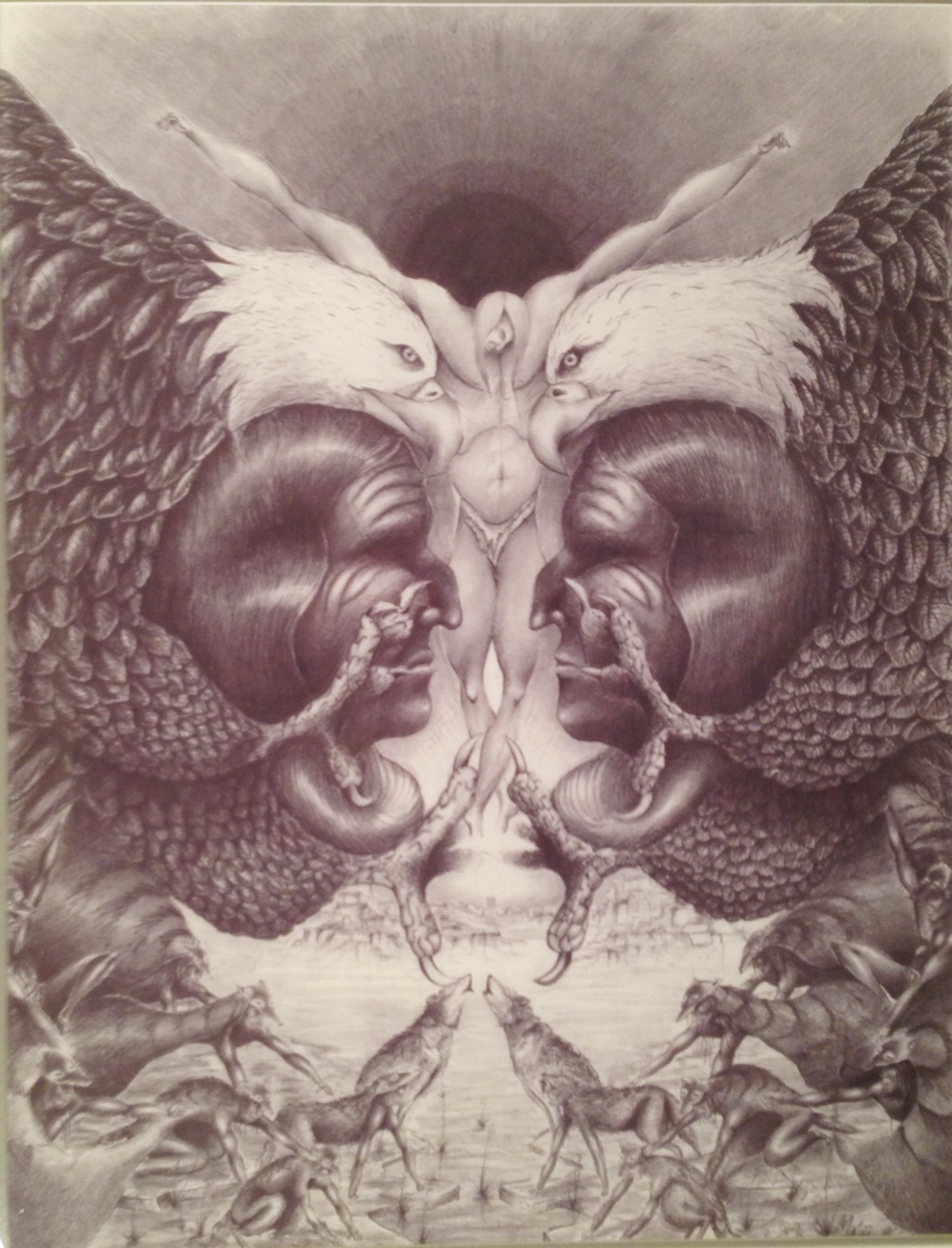 Made this sketch when I was 18. My love for the virtues of Christ and the Eagle and my mixed culture and ethnicity