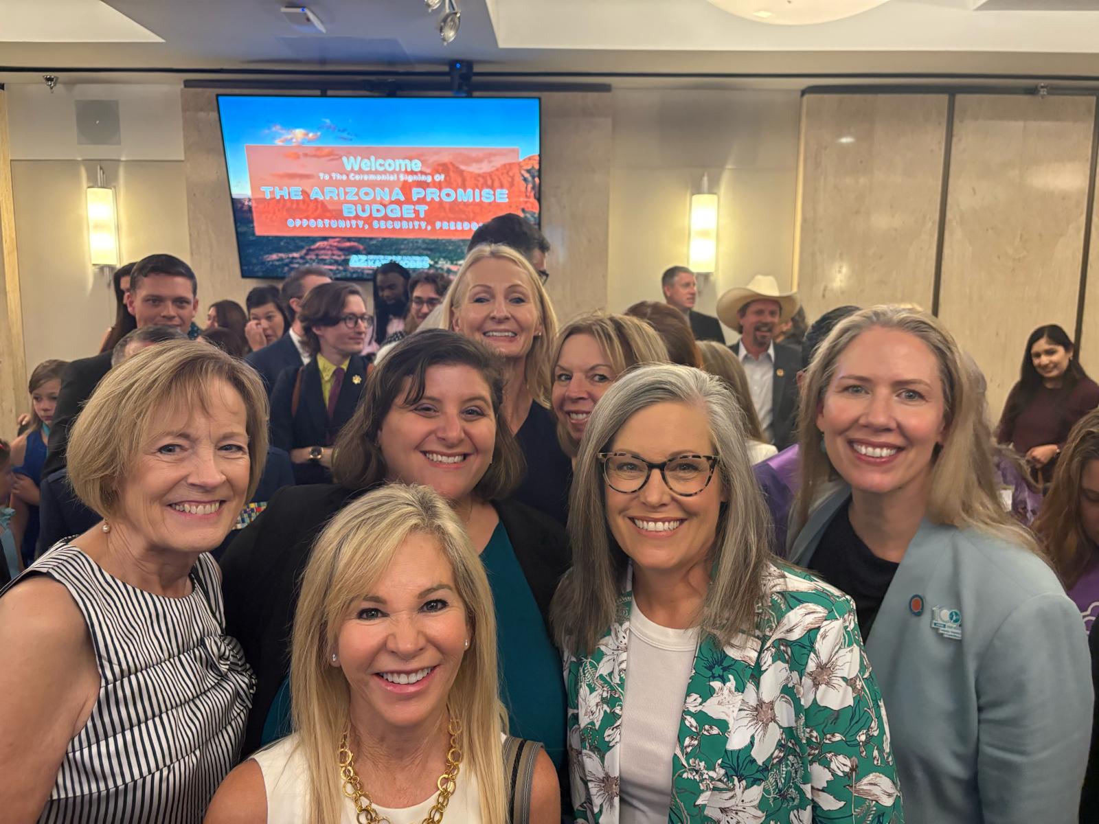 ArSHA Government Affairs and ACCCHS task force at Gov. Hobbs budget signing