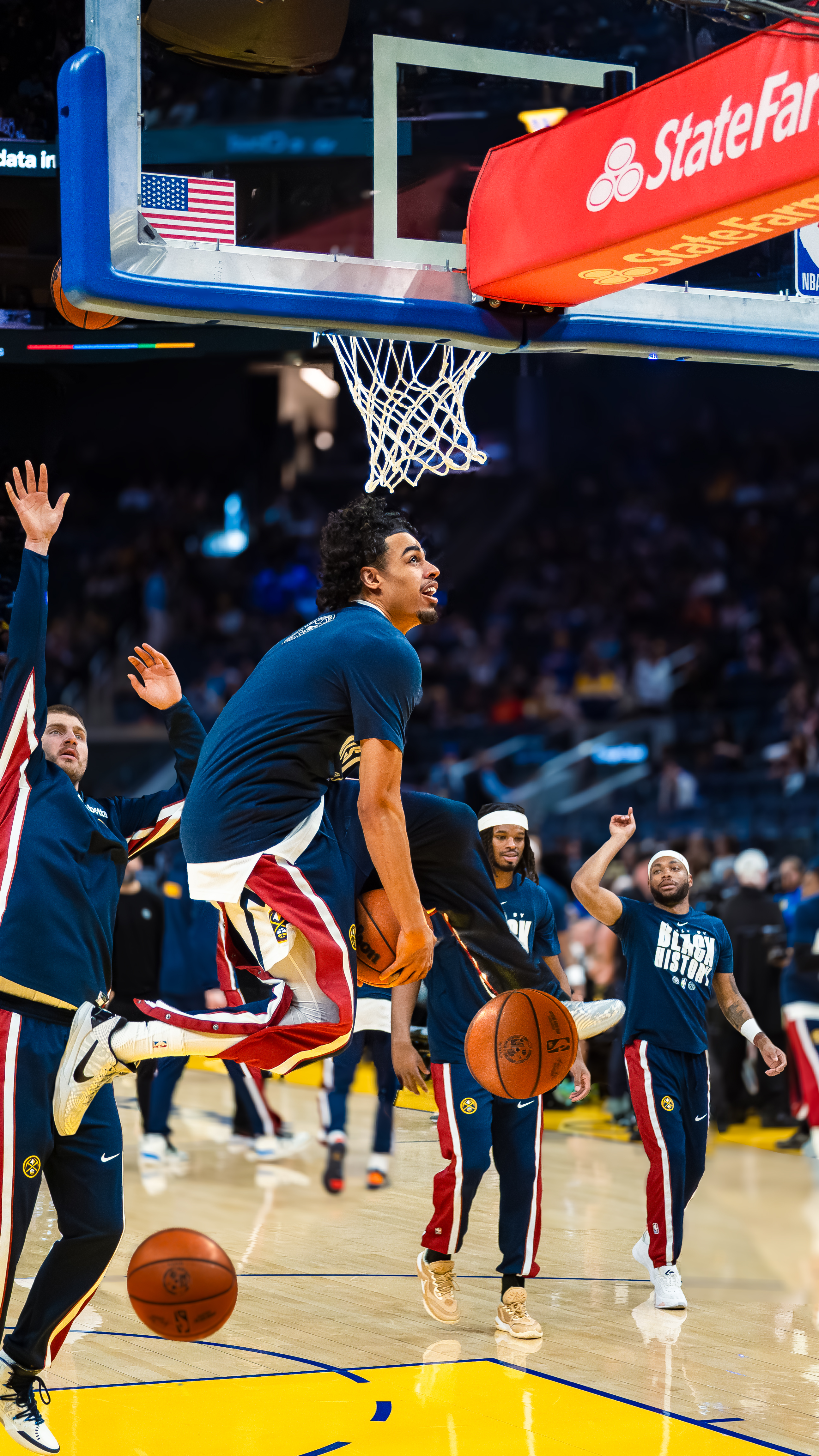 Taken while covering the Nuggets in the Bay Area.