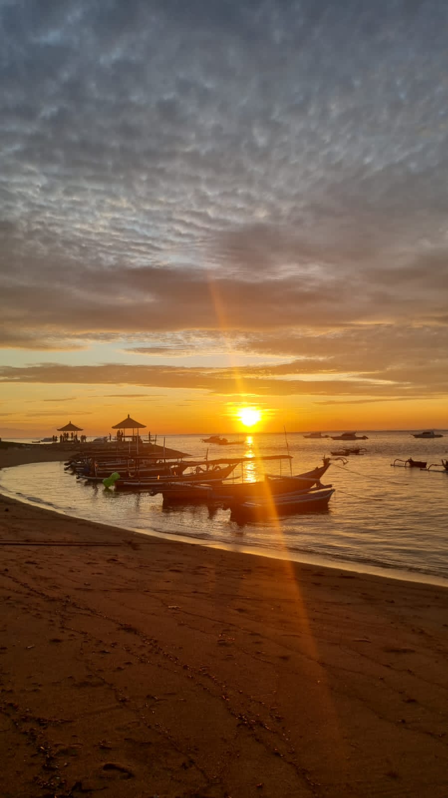 Sunrise at Indonesia fishing port